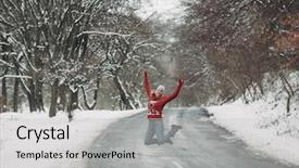  Presentation with fun - Colorful slide deck enhanced with f - woman having fun outdoor woman backdrop and a  colored foreground