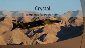  Presentation with jet airplane - Audience pleasing PPT theme consisting of f 16 - f-16 military jet airplane backdrop and a light blue colored foreground