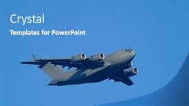  Presentation with fighter jet - Beautiful presentation featuring f-16-fighter-jet-flying backdrop and a teal colored foreground