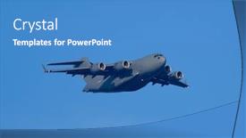  Presentation with fighter jet - Slide set featuring f-16-fighter-jet-flying background and a teal colored foreground