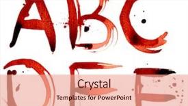  Presentation with alphabet - Colorful slides enhanced with f b - grunge alphabet a-f backdrop and a coral colored foreground