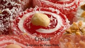  Presentation with turkish - PPT theme having f colorful sweet turkish delight background and a red colored foreground
