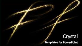  Presentation with gold dust - PPT theme having f of gold glittering star background and a black colored foreground