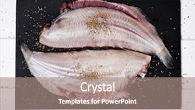  Presentation with wood rustic urban furniture - Beautiful theme featuring f raw filleted common sole backdrop and a coral colored foreground