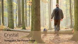  Presentation with hunting - Cool new presentation theme with f-rster-walks-with-bracke backdrop and a coral colored foreground