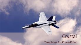  Presentation with fighter jet - Cool new PPT theme with f18 fighter jet coming down backdrop and a lemonade colored foreground