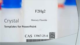  Presentation with mercury - PPT theme with f2hg2-mercury-fluoride-cas-13967 background and a sky blue colored foreground