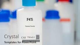  Presentation with titanium - Slide deck having f4ti-titanium-fluoride-cas-7783 background and a  colored foreground