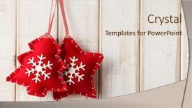  Presentation with ornament - Slide deck consisting of fabric christmas ornament hanging background and a lemonade colored foreground