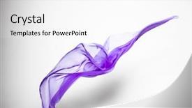  Presentation with abstract art - Presentation theme having fabric flying art object design background and a  colored foreground