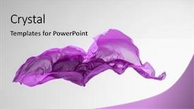  Presentation with abstract wave - PPT theme featuring fabric flying art object design background and a  colored foreground