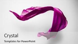  Presentation with abstract art - Colorful PPT layouts enhanced with fabric flying art object design backdrop and a white colored foreground