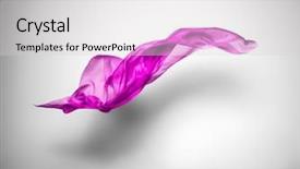  Presentation with abstract wave - Amazing PPT layouts having fabric flying art object design backdrop and a  colored foreground