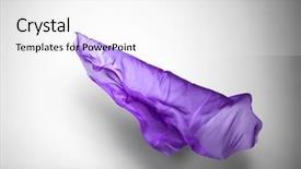  Presentation with abstract art - Slides with fabric flying art object design background and a  colored foreground