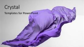  Presentation with abstract art - Beautiful PPT theme featuring fabric flying art object design backdrop and a  colored foreground