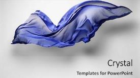  Presentation with abstract art - Audience pleasing slide set consisting of fabric flying art object design backdrop and a light gray colored foreground