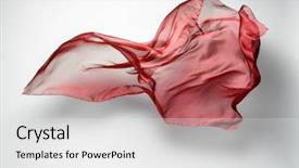  Presentation with abstract art - Slide set with fabric flying art object design background and a white colored foreground