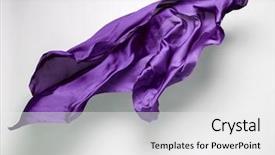  Presentation with abstract art - PPT theme having fabric flying art object design background and a  colored foreground