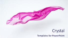  Presentation with fabric - Slide deck enhanced with fabric flying studio shot design background and a sky blue colored foreground