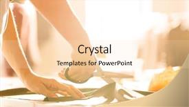  Presentation with tailoring - Cool new presentation design with fabric on table against backlit backdrop and a lemonade colored foreground