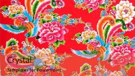  Presentation with fabric - Colorful presentation theme enhanced with fabric samples texture backdrop and a coral colored foreground