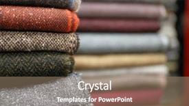  Presentation with fabric - Presentation theme with fabric samples background and a coral colored foreground