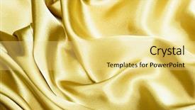  Presentation with satin - Beautiful presentation theme featuring fabric satin texture for background backdrop and a yellow colored foreground