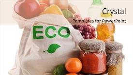  Presentation with on lutus organic skincare - Colorful PPT theme enhanced with fabric stock - bag with organic products isolated backdrop and a lemonade colored foreground