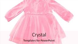  Presentation with pink white - PPT theme having fabric stock - pink dress isolated on white background and a lemonade colored foreground