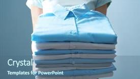  Presentation with wine retail case stack - Amazing theme having fabric stock - woman holding stack of clothes backdrop and a ocean colored foreground