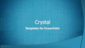  Presentation with linen - PPT theme enhanced with plain blue light gradient background - fabric texture linen background and a teal colored foreground