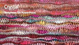  Presentation with colorful fabric - PPT theme enhanced with fabric with colorful pattern background and a coral colored foreground