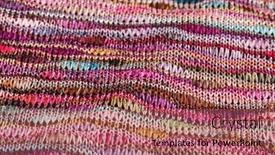  Presentation with colorful fabric - Slide deck with fabric with colorful pattern background and a coral colored foreground