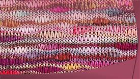  Presentation with colorful fabric - Slide deck enhanced with fabric with colorful pattern background and a coral colored foreground