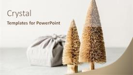  Presentation with fiber - Presentation theme featuring fabric-wrapped-gift-and-coconut background and a sky blue colored foreground