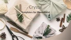  Presentation with fabric - Colorful presentation theme enhanced with fabric-wrapped-gifts-and-wooden backdrop and a lemonade colored foreground