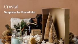  Presentation with waste - Presentation design enhanced with fabric-wrapped-gifts-zero-waste background and a coral colored foreground