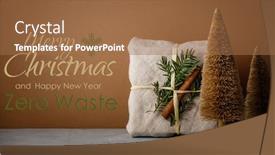  Presentation with waste - Presentation theme consisting of fabric-wrapped-gifts-zero-waste background and a coral colored foreground