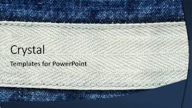  Presentation with textile - Beautiful PPT layouts featuring fabrics textiles - blank textile label sewed backdrop and a light gray colored foreground