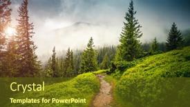  Presentation with foggy - Slide deck featuring fabulous-and-mysterious-path background and a tawny brown colored foreground