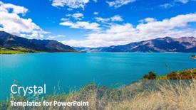  Presentation with new zealand - Beautiful PPT theme featuring fabulous-country-of-new-zealand backdrop and a teal colored foreground