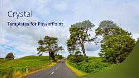  Presentation with country photo - Slides enhanced with fabulous-faraway-country-way background and a  colored foreground