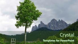  Presentation with scene - PPT layouts consisting of fabulous-scene-with-typical-house background and a tawny brown colored foreground