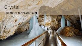  Presentation with cave - Presentation design enhanced with fabulous-underground-world background and a coral colored foreground