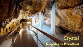  Presentation with cave - Slides with fabulous-underground-world background and a tawny brown colored foreground