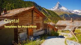  Presentation with popular - Slide deck consisting of fabulous-view-of-the-famous background and a tawny brown colored foreground