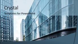  Presentation with army modern combatives - Beautiful PPT theme featuring facade - skyscrapers in modern city backdrop and a light blue colored foreground