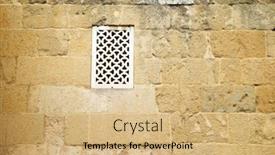  Presentation with cordoba - Audience pleasing slide deck consisting of facade-detail-of-cordoba-mosque backdrop and a coral colored foreground