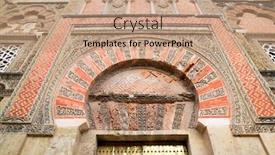  Presentation with cordoba - Presentation theme having facade-detail-of-cordoba-mosque background and a coral colored foreground