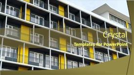  Presentation with urbanism - Presentation design with facade-of-a-modern-multi background and a tawny brown colored foreground